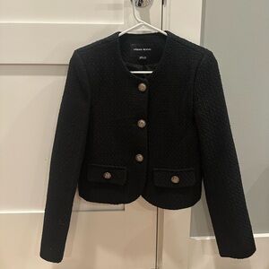 Urban Revivo Tweed Lady Jacket in Black